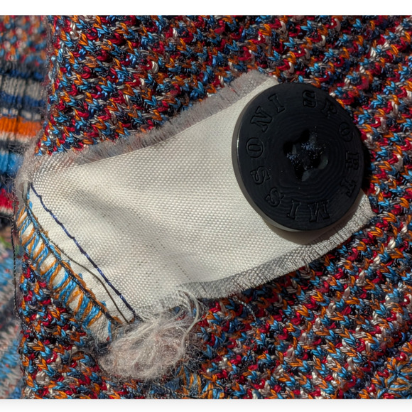 Missoni Sport Jacquard Knit Cardigan Sweater Multicolor Italy Size 58 XL-XXL - Picture 8 of 16